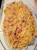 Spaguettis a la carbonara sin nata