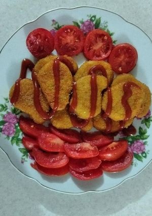 عکسی از دستور ناگت مرغ آماده