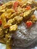 Pollo al Curry con peperoni e Riso Basmati