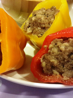 A picture of Stuffed Bell Peppers with Ground Pork.