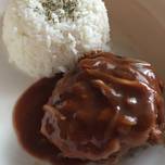 Japanese Hamburg Steak + Demi Glace Sauce with Rice