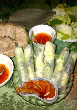 Hình của món Thịt luộc cuốn bánh tráng O Duyên.