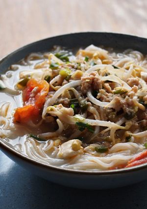Hình của món Bún canh chua thịt băm.