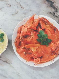 Hình của món Cua ớt Singapore - Chilli crab.