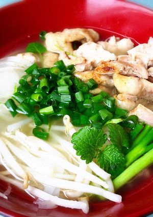 A picture of Chicken Pho Away from Mom.