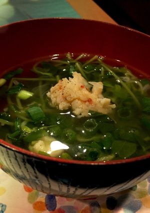 Hình của món Canh rau mầm nấu tôm.