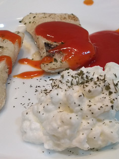 Una foto de Bacalao a la menta