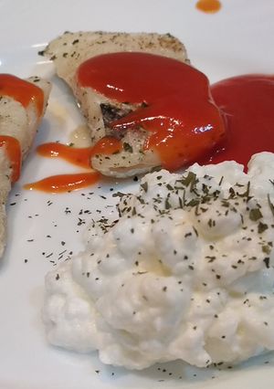 Una foto de Bacalao a la menta