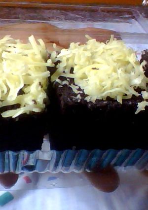 Foto resep Brownies Ketan Hitam Tabur Keju