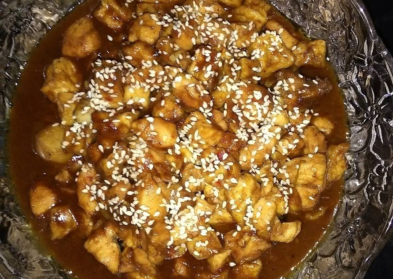 Ayam tahu bumbu sambel pecel