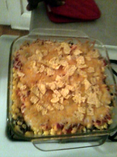 A picture of Mama's Mexican casserole.