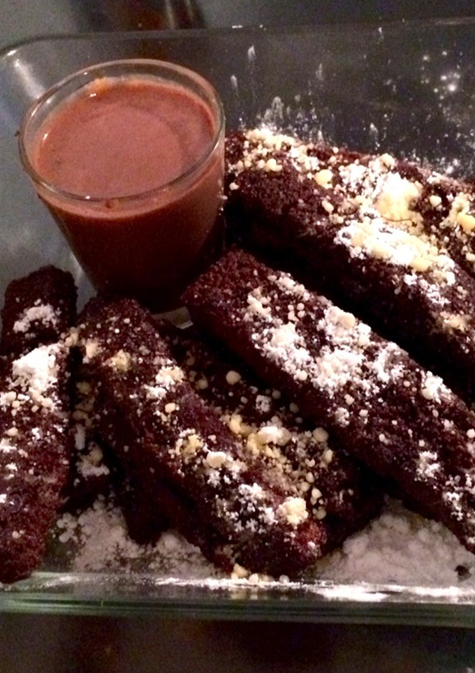 Una foto de Deditos de Tofu con Chocolate Picante