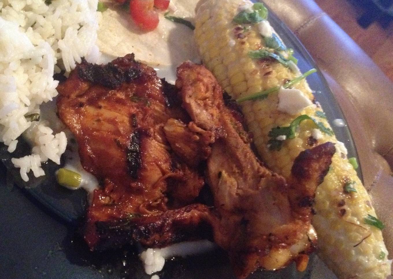 Encuentros de pollo chipotle a la parilla