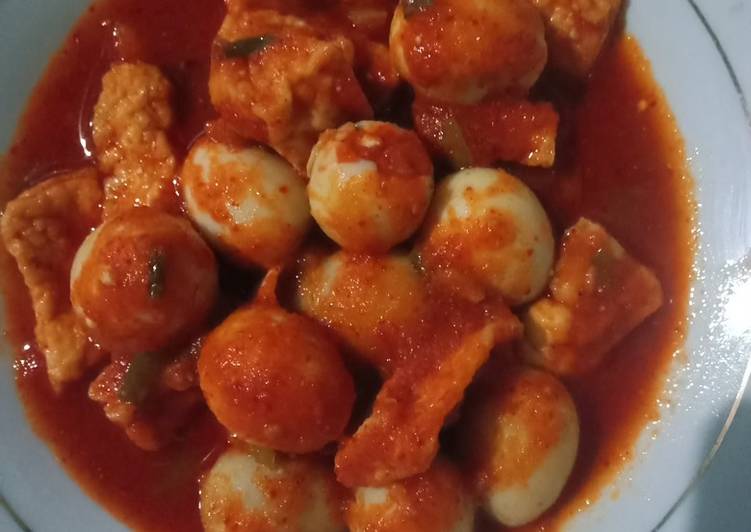 Resep Telur puyuh tahu balado, Bisa Manjain Lidah