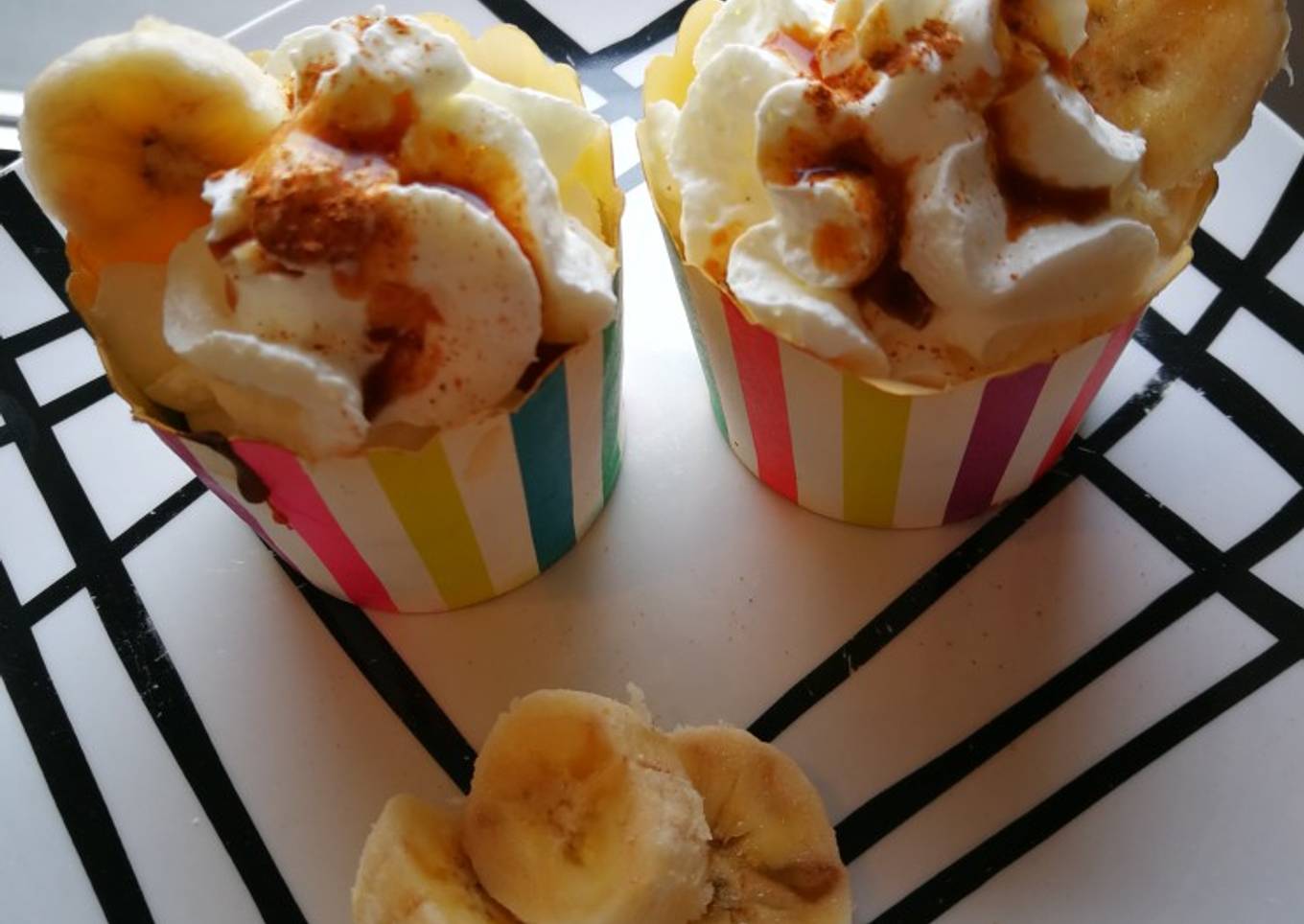 Muffin plátano y frutos rojos