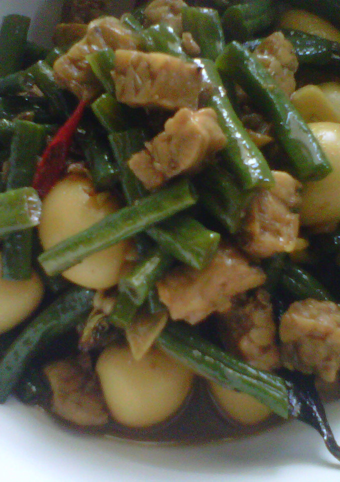Foto resep Tumis Kacang Panjang Tempe Telur puyuh