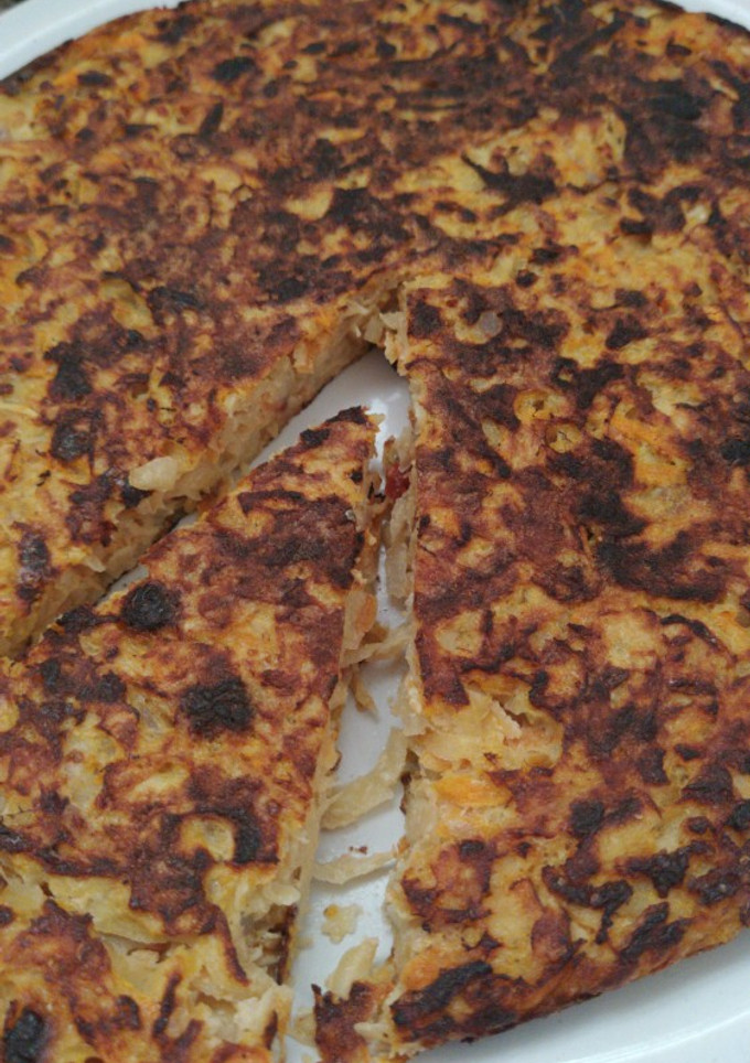 Una foto de Tortilla de papa rallada