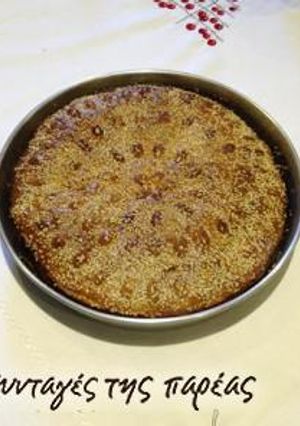 A picture of Vasilopita from Lesvos.