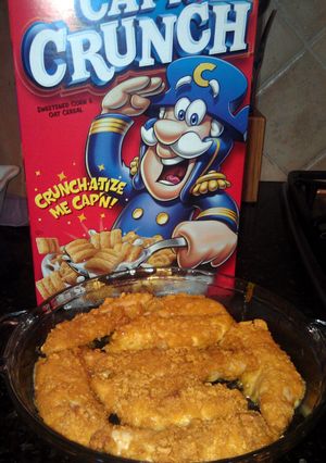A picture of Captains Famous Crunchy Chicken!.