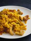 Arroz con secreto y setas