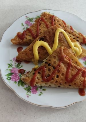 عکسی از دستور پیراشکی سیب زمینی