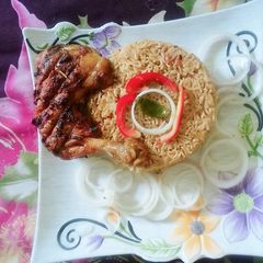 A picture of Tikka smoked pulao.