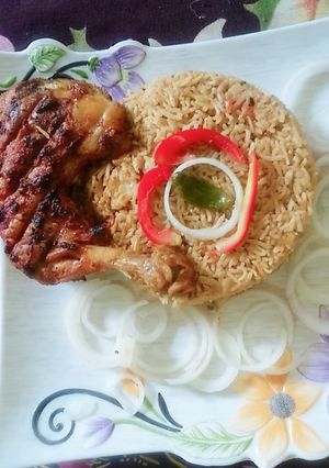 A picture of Tikka smoked pulao.