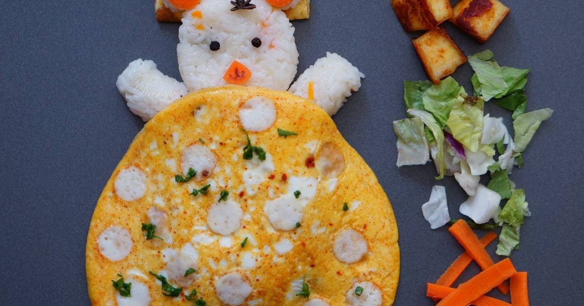 Rilakkuma Omurice Omelet Rice Recipe by Drishya Subash ...