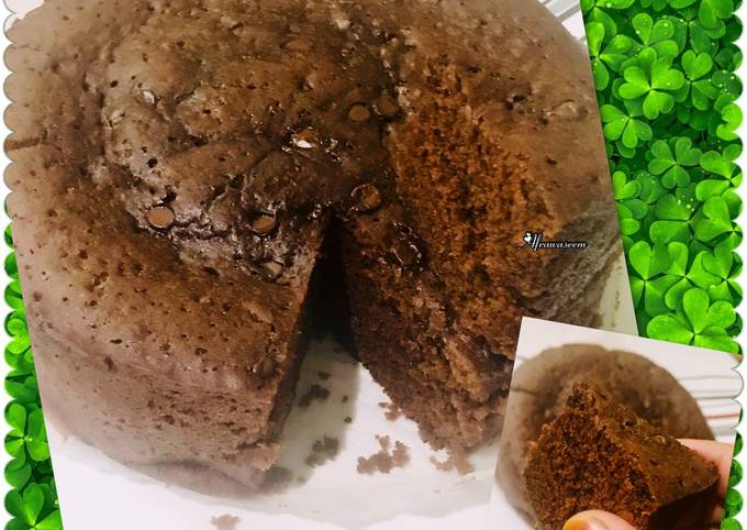 Eggless Decedent chocolate cake in microwave Recipe