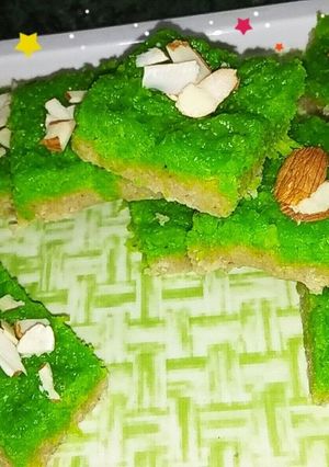 A picture of Two layer lauki ki barfi.
