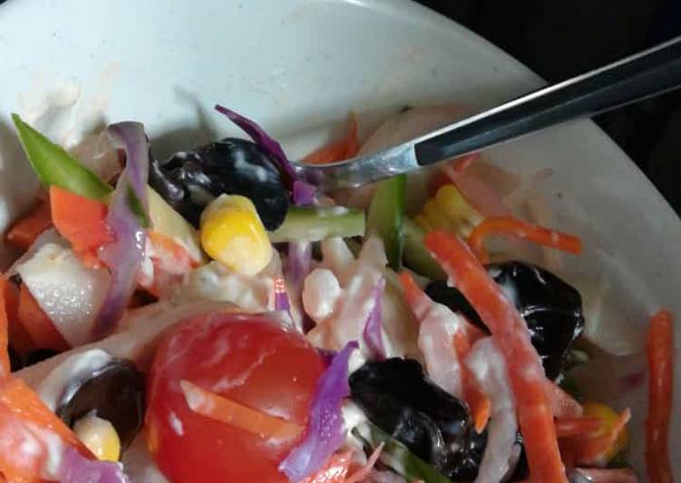 Cara Termudah Membuat Salad sayur Super Enak