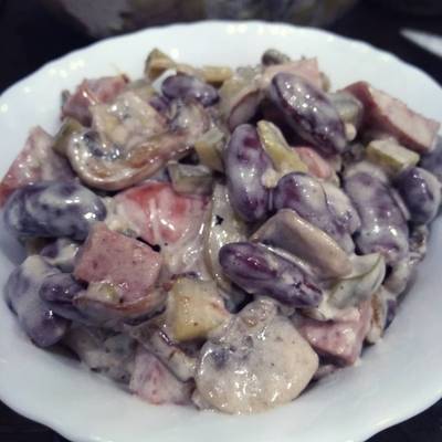 Салат Из Красной Фасоли С Грибами - Пошаговый Рецепт С Фото. Автор Рецепта  Юлия Сидорова . - Cookpad