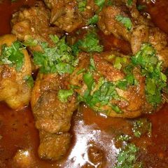 Kashmiri red chilli chicken curry recipe A picture of Kashmiri red chilli chicken curry recipe.