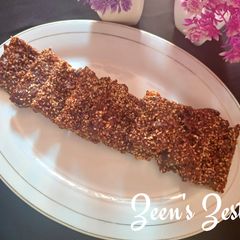 Til Chikki or Sesame Brittle A picture of Til Chikki or Sesame Brittle.