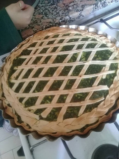 Una foto de Tarta de acelga trenzada