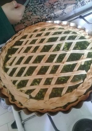Una foto de Tarta de acelga trenzada