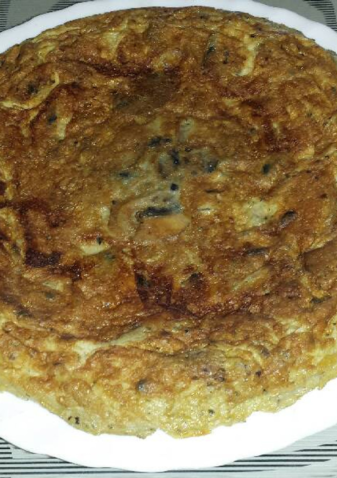 Una foto de Tortilla de champiñones 