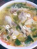 ต้มแซ่บน่องไก่ใส่เห็ดเข็มทอง