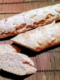 Bagett teljes kiőrlésű lisztből recept fotója