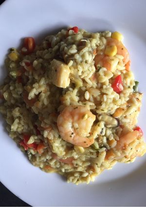 Una foto de Risotto de Mariscos al Curry
