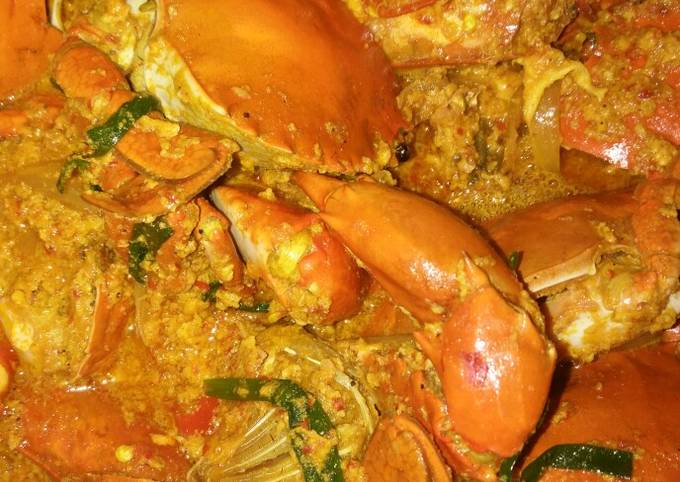 Kepiting mix udang saos lada hitam