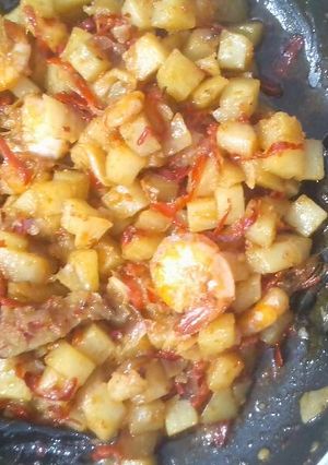Foto resep Sambel goreng kentang with udang