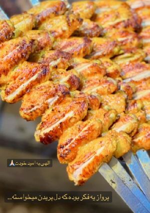 عکسی از دستور بال کبابی زعفرانی