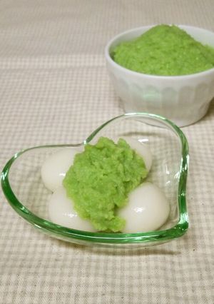 A picture of Easy Zunda Paste with Frozen Edamame.