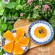 Ăn dặm- pudding cam, thạch cam mix sữa chua