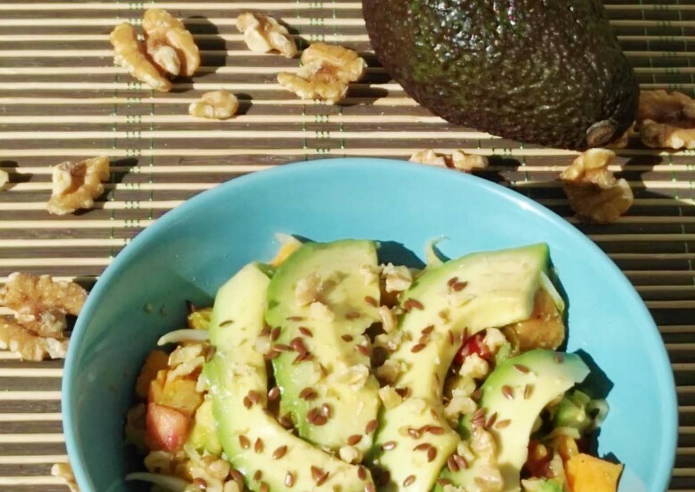 Ensalada de boniato y aguacate