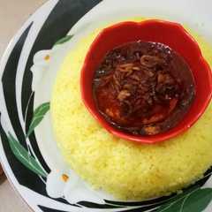 Nasi kuning rice cooker masak habang-レシピのメイン写真