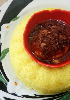 Foto resep Nasi kuning rice cooker masak habang