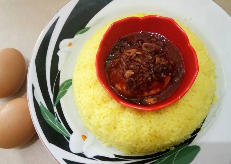 Nasi kuning rice cooker masak habang