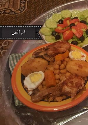 صورة لوصفة شخشوخة الظفر بالدجاج